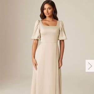 AW Bridal Etta Dress in Champagne Crystal Satin